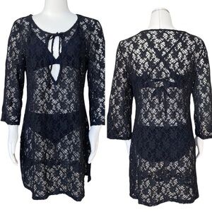 INC International Concepts "INC Beach" Sheer Lace Swimsuit Cover Up Size Large